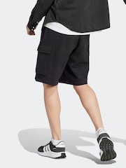 adidas Black Essentials French Terry Cargo 100% Cotton Shorts - Image 2 of 8