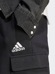 adidas Black Essentials French Terry Cargo 100% Cotton Shorts - Image 5 of 8