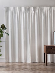 Jasper Conran London Pink Pencil Pleat Blackout Mini Leaf Curtain - Image 2 of 5