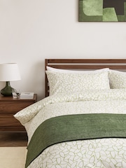 Jasper Conran London Green Lambswool Herringbone Throw - Image 4 of 6