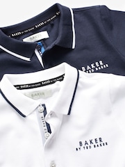 Mornarsko modra/bela - Komplet 2 polo srajc Baker by Ted Baker - Slika 5 iz 5