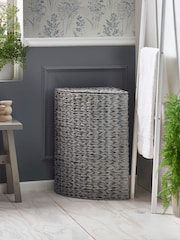 Grey Hepworth Wicker Corner Hamper Laundry - Image 2 of 6