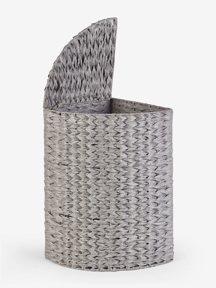 Buy Grey Hepworth Wicker Corner Hamper Laundry from the Next UK