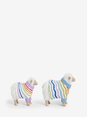 Set of 2 Multi Sandra and Steve Sheep Ornaments - Image 3 of 4