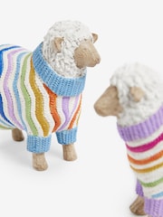 Set of 2 Multi Sandra and Steve Sheep Ornaments - Image 4 of 4
