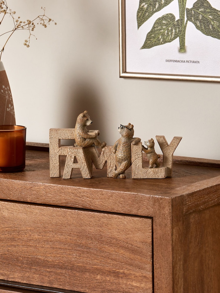 Brown Bertie Family Word Block - Image 1 of 4