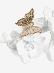 White Orchid with Gold Butterfly Ornament - Image 4 of 4