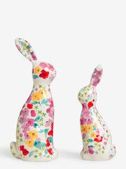 Multi Floral Bunnies Ornament Set of 2 - Image 2 of 4