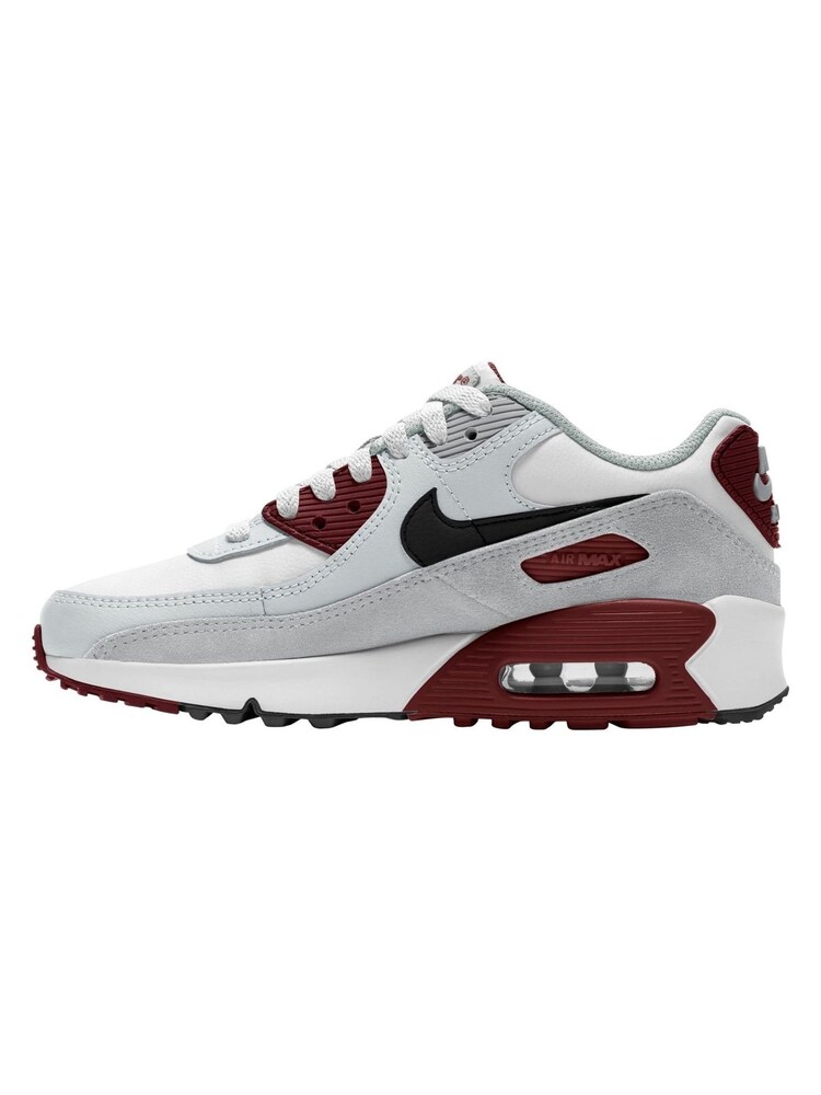 Nike White/Grey/Red Air Max 90 LTR Youth Trainers - Image 2 of 3