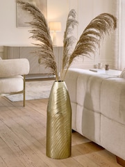 Gold Metal Textured Extra Large Floor Vase - Image 1 of 4