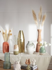 Gold Metal Textured Extra Large Floor Vase - Image 3 of 4