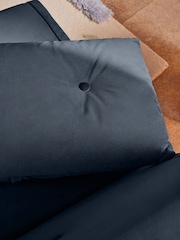 MADE.COM Smooth Velvet Sapphire Blue Haru 2 Seater Sofa Bed - Image 7 of 10