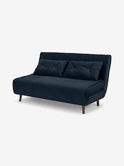 MADE.COM Smooth Velvet Sapphire Blue Large Haru 2 Seater Sofa Bed - Image 8 of 10