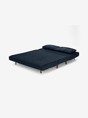 MADE.COM Smooth Velvet Sapphire Blue Large Haru 2 Seater Sofa Bed - Image 9 of 10