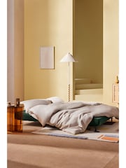 MADE.COM Smooth Velvet Moss Green Haru 2 Seater Sofa Bed - Image 4 of 9