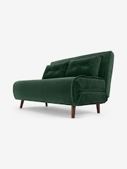 MADE.COM Smooth Velvet Moss Green Haru 2 Seater Sofa Bed - Image 8 of 9