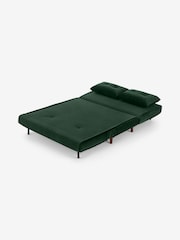 MADE.COM Smooth Velvet Moss Green Haru 2 Seater Sofa Bed - Image 9 of 9