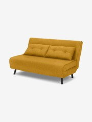 MADE.COM Butter Yellow Large Borg Haru 2 Seater Sofa Bed - Image 1 of 3