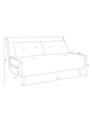 MADE.COM Butter Yellow Large Borg Haru 2 Seater Sofa Bed - Image 3 of 3
