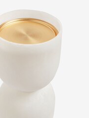 White Marble Effect Pillar Candle Holder - Image 6 of 6