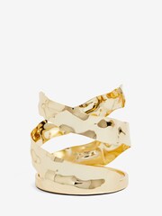 Gold Metal Organic Shaped Hurricane Candle Holder - Image 5 of 5