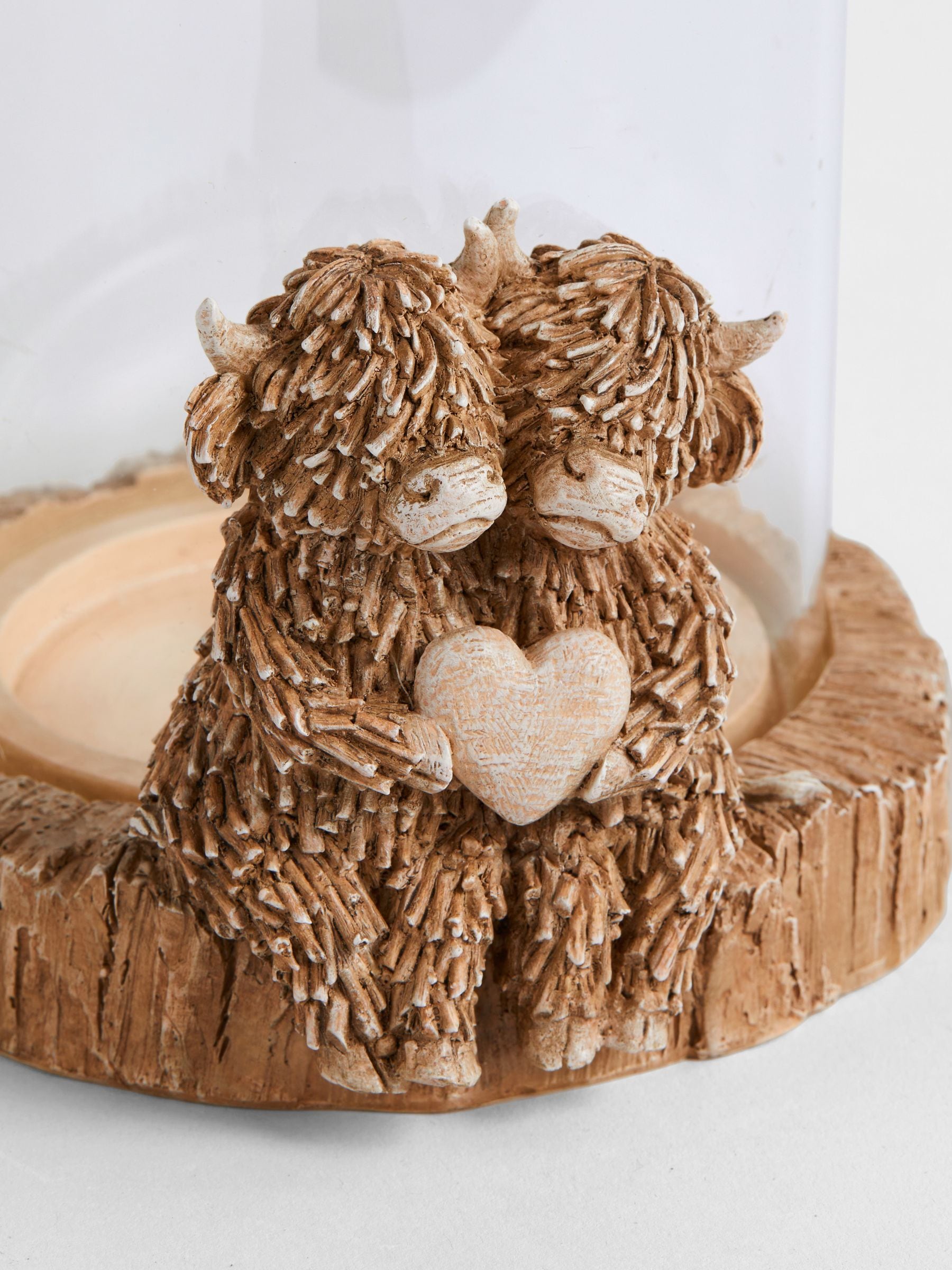 Buy Natural Hamish The Highland Cow Hurricane Candle Holder from Next USA
