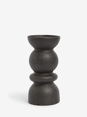 Black Ceramic Pillar and Taper Candle Holder - Image 5 of 6
