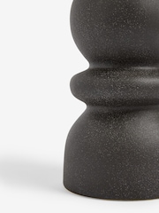 Black Ceramic Pillar and Taper Candle Holder - Image 6 of 6
