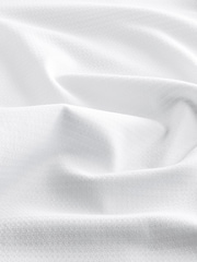 White 100% Cotton Textured Trimmed Long Sleeve Oxford Shirt - Image 8 of 8