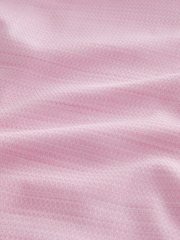 Pink 100% Cotton Textured Trimmed Long Sleeve Oxford Shirt - Image 9 of 9