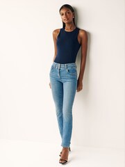 Denim Dark Blue Greencast Slim Lift And Shape Jeans - Image 2 of 6