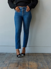 Denim Dark Blue Comfort Stretch Straight Jeans - Image 2 of 7
