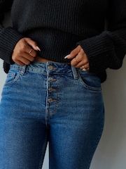Denim Dark Blue Comfort Stretch Straight Jeans - Image 4 of 7