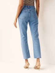 Mid Blue Denim Comfort Stretch Straight Jeans - Image 3 of 5