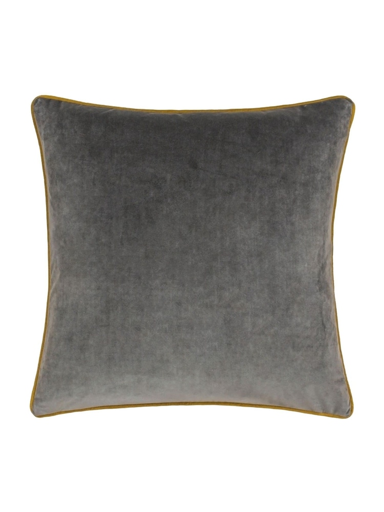 Furn Grey Meridian Velvet 55cm X 55cm Cushion Cover - Image 3 of 3 Furn Grey Meridian Velvet 55cm X 55cm Cushion Cover - Image 3 of 3