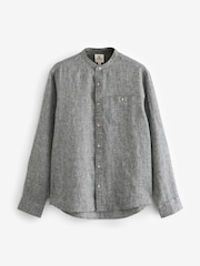 Grey Linen Blend Long Sleeve Shirt - Image 1 of 1
