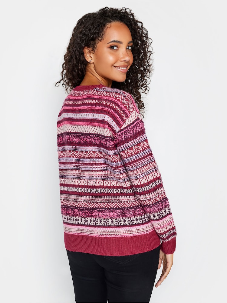M&Co Pink Fairisle Jumper - Image 2 of 4 M&Co Pink Fairisle Jumper - Image 2 of 4