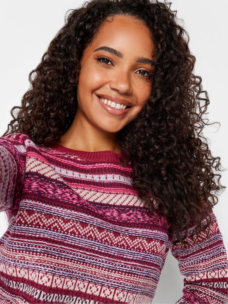 M&Co Pink Fairisle Jumper - Image 4 of 4 M&Co Pink Fairisle Jumper - Image 4 of 4