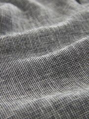 Grey Linen Blend Short Sleeve 100% Cotton Shirt - Image 6 of 7