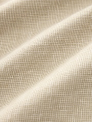 Stone Grandad Collar Linen Blend Long Sleeve Shirt - Image 7 of 7