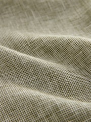 Green Grandad Collar Linen Blend Long Sleeve Shirt - Image 8 of 8