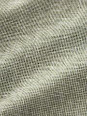 Green Standard Collar Linen Blend Long Sleeve Shirt - Image 8 of 8