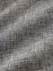 Grey Standard Collar Linen Blend Long Sleeve Oxford 100% Cotton Shirt - Image 7 of 7
