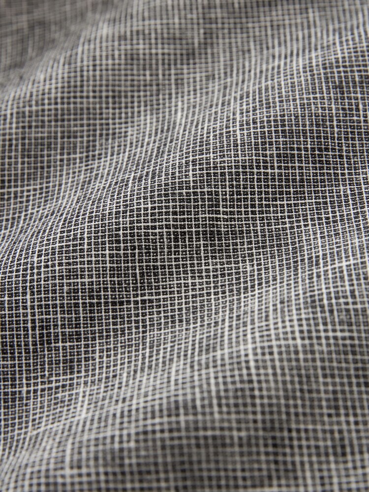 Grey Standard Collar Linen Blend Long Sleeve Oxford 100% Cotton Shirt - Image 7 of 7 Grey Standard Collar Linen Blend Long Sleeve Oxford 100% Cotton Shirt - Image 7 of 7