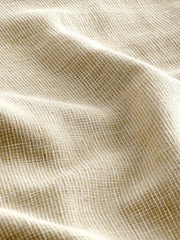 Natural Standard Collar Linen Blend Long Sleeve Oxford Shirt - Image 8 of 8
