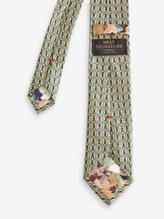 Yellow Geometric Signature Made In Italy Design Tie - Image 3 of 3