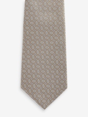Neutral Brown Textured Ties And Tie Clips 2 Pack - Image 5 of 7
