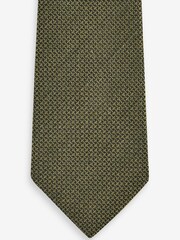Dark Green Texture Silk Tie - Image 3 of 3