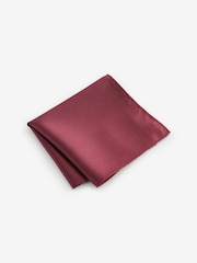 Rose Pink Textured Silk Lapel Pin And Pocket Square Set - Image 2 of 3