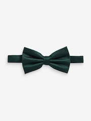 Forest Green Textured Silk Bow Tie - Image 1 of 4